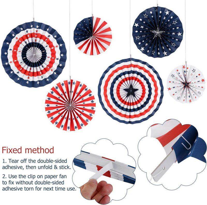 How to hang Patriotic Tissue Paper Fans