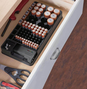 Battery Storage Organizer with Tester. Shop Battery Holders on Mounteen. Worldwide shipping available.