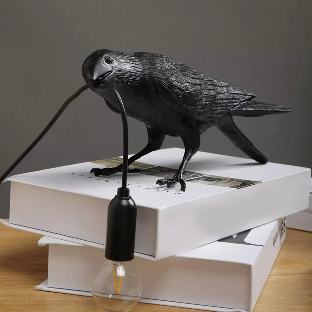 Black Raven Bird Crow Lamp. Shop Lamps on Mounteen. Worldwide shipping available.