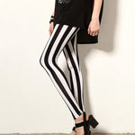 Black and White Vertical Striped Tights. Shop Hosiery on Mounteen. Worldwide shipping available.