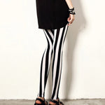 Black and White Vertical Striped Tights. Shop Hosiery on Mounteen. Worldwide shipping available.