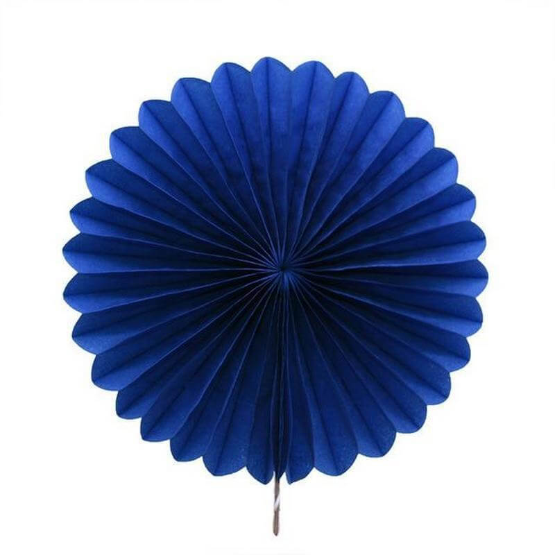 Blue Tissue Paper Fan