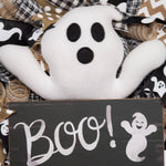 Boo Ghost Halloween Wreath. Shop Wreaths & Garlands on Mounteen. Worldwide shipping available.