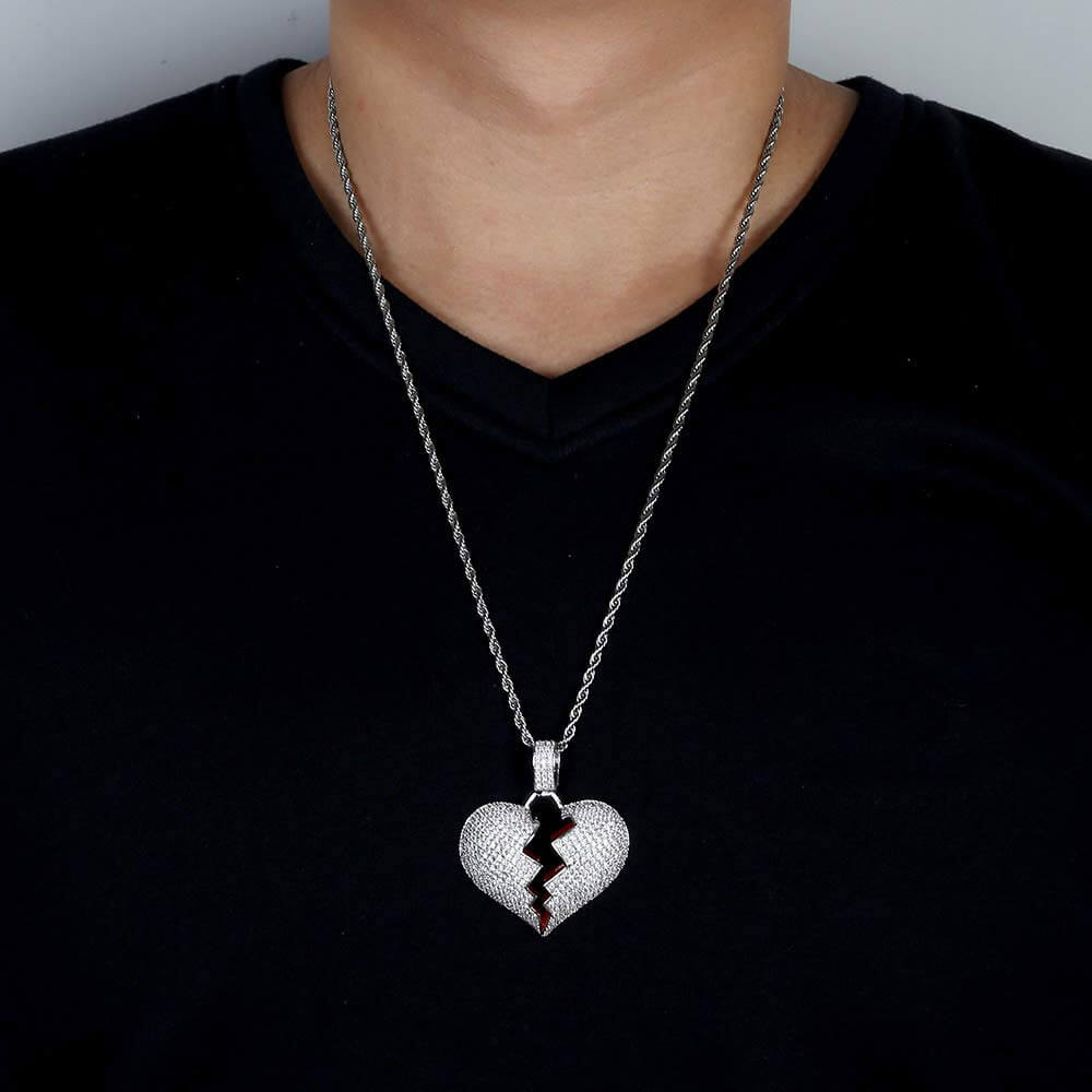 Broken Heart Chain Necklace. Shop Jewelry on Mounteen. Worldwide shipping available.