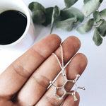 Caffeine Molecule Necklace. Shop Jewelry on Mounteen. Worldwide shipping available.