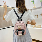 Cat & Fish Light Pink Backpack For Girls. Shop Backpacks on Mounteen. Worldwide shipping available.