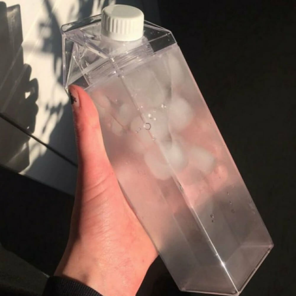 Clear Plastic Milk Carton Water Bottle. Shop Water Bottles on Mounteen. Worldwide shipping available.