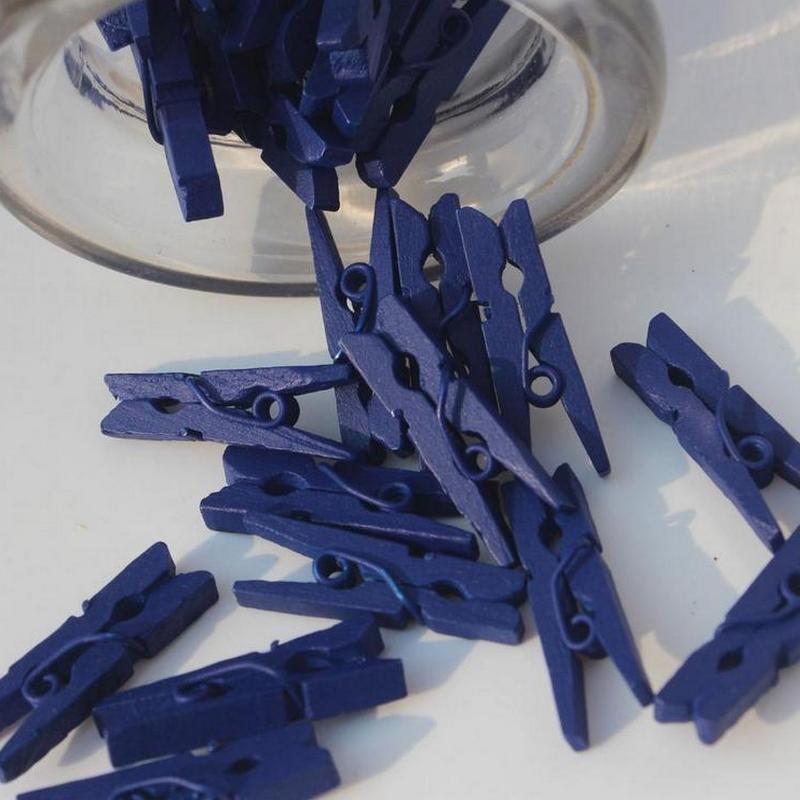 mini clothespins blue