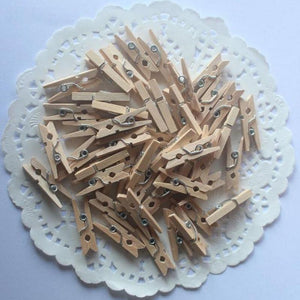mini clothespins natural