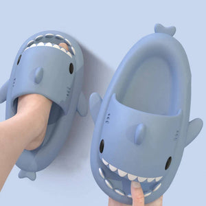 Blue Non-Slip Shark Slides. Shop Shoes on Mounteen. Worldwide shipping available.