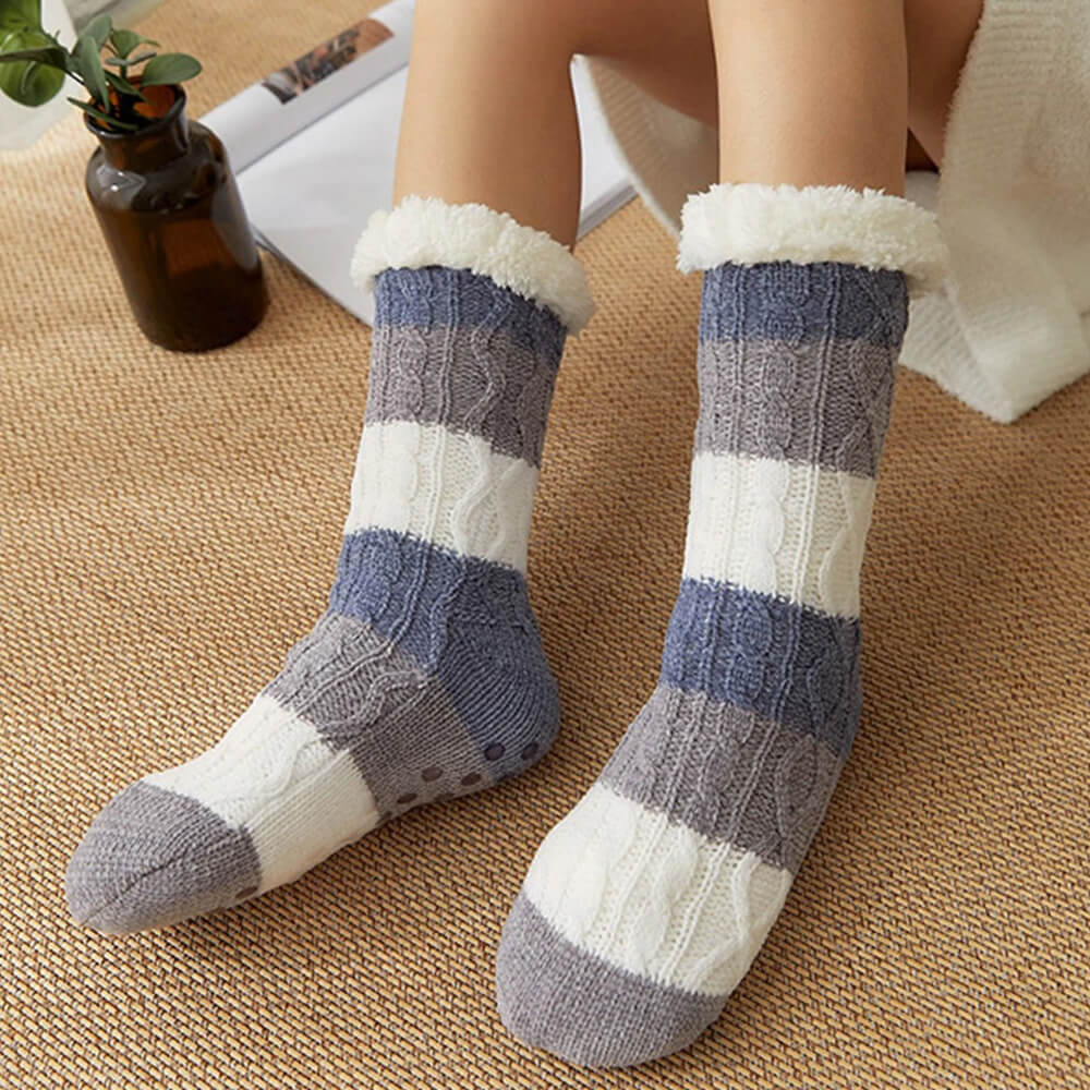 Cozy & Fuzzy Non Skid Sherpa Slipper Socks. Shop Hosiery on Mounteen. Worldwide shipping available.