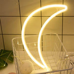 Crescent Neon Moon Sign For Wall & Table. Shop Wall Light Fixtures on Mounteen. Worldwide shipping available.