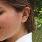 Curvy Leaf Branch Stud Earring. Shop Earrings on Mounteen. Worldwide shipping available.