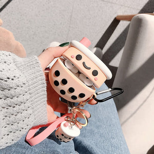 Cute Boba AirPod Case With Keychain. Shop Keychains on Mounteen. Worldwide shipping available.