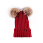Cute Double Pom Pom Hat. Shop Hats on Mounteen. Worldwide shipping available.