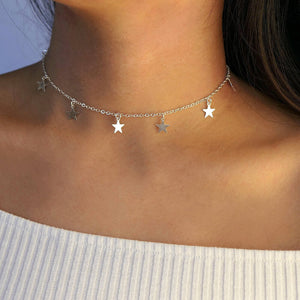 Dainty Star Necklace Choker. Shop Jewelry on Mounteen. Worldwide shipping available.