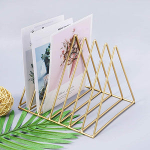 Decorative Gold Magazine Holder Stand. Shop Magazine Racks on Mounteen. Worldwide shipping available.