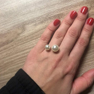 Double Pearl Ring for Women. Shop Jewelry on Mounteen. Worldwide shipping available.