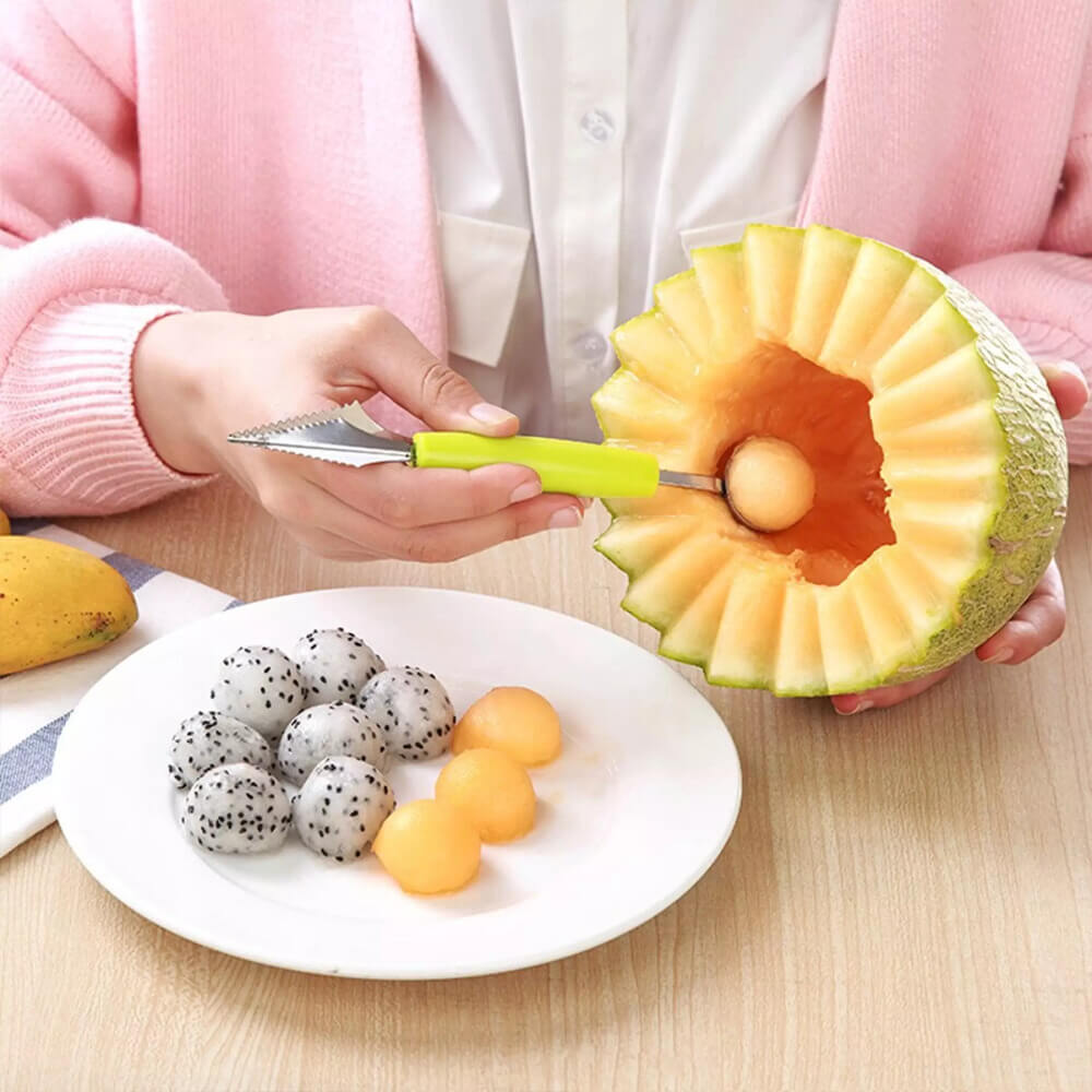 Dual Head Fruit & Ice Cream Scooper Cutter. Shop Ice Cream Scoops on Mounteen. Worldwide shipping available.
