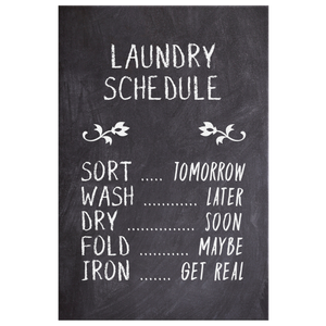 Señal de horario de lavandería - Envoltura de galería