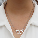 Edgy Unisex Handcuff Necklace Chain Pendant. Shop Jewelry on Mounteen. Worldwide shipping available.