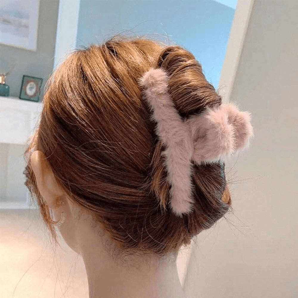 Elegant Faux Fur Plush Hair Claw. Shop Hair Accessories on Mounteen. Worldwide shipping available.
