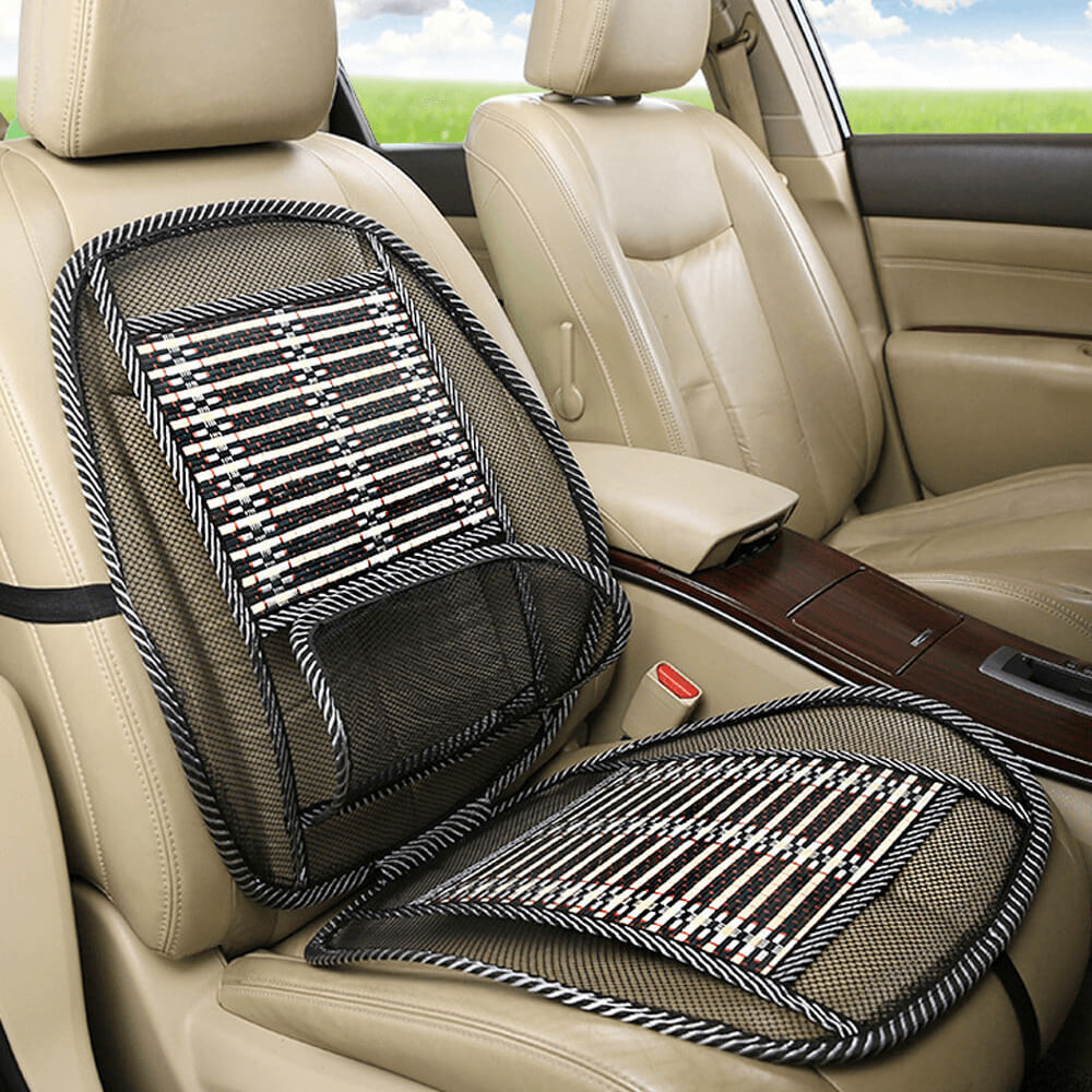 Ergonomic Bamboo Car Seat Pad. Shop Vehicle Decor on Mounteen. Worldwide shipping available.