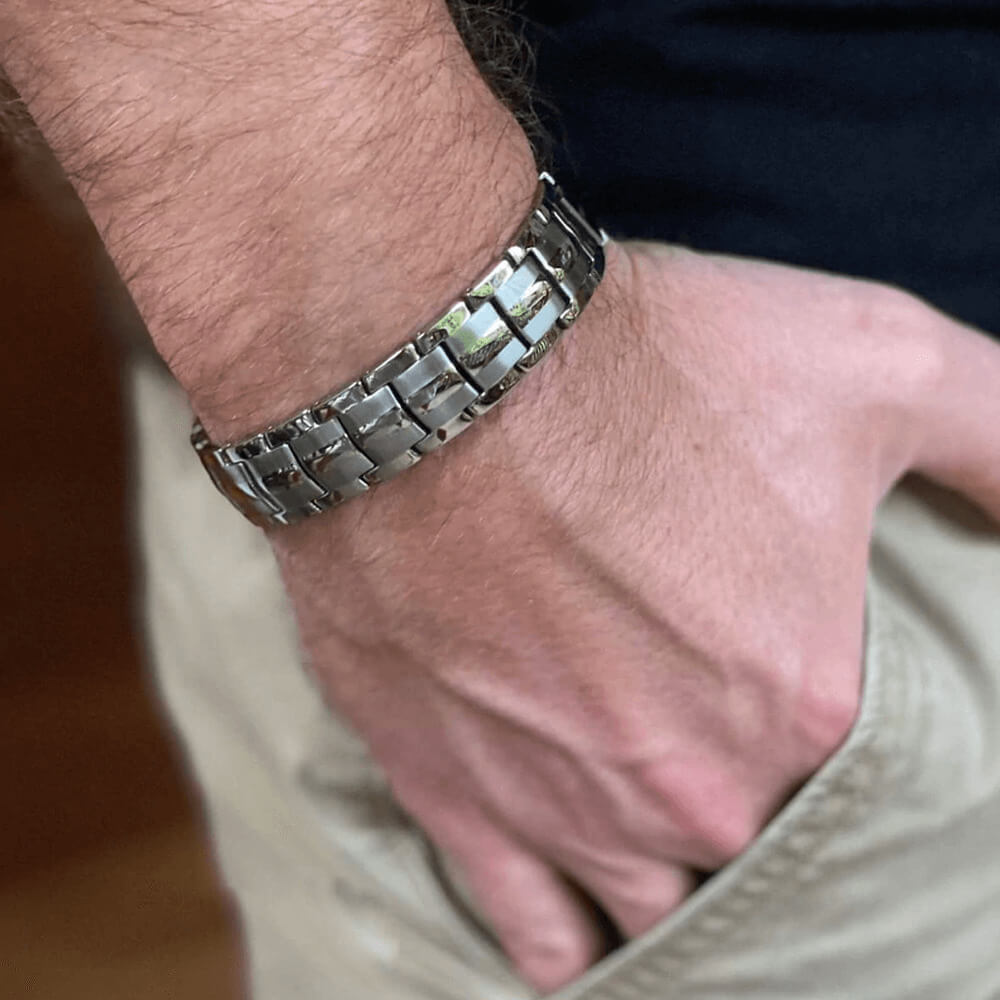 Germanium Magnetic Bracelet for Men. Shop Jewelry on Mounteen. Worldwide shipping available.