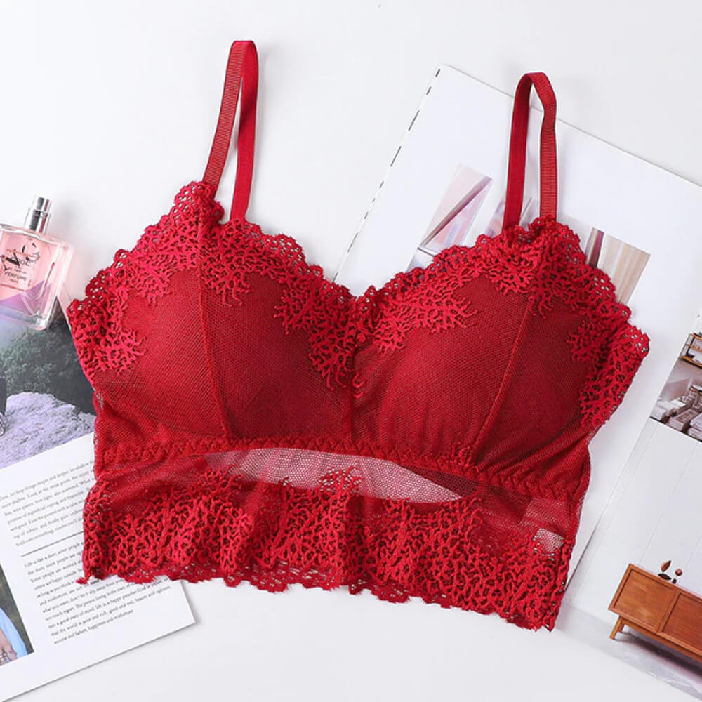 Floral Lace Bustier Top For Fancy Wear. Shop Bras on Mounteen. Worldwide shipping available.