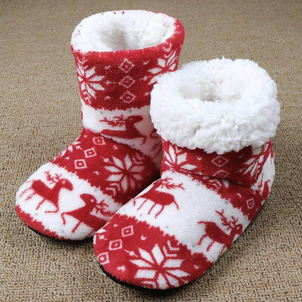 Fluffy Fuzzy & Cute Christmas Reindeer Slippers. Shop Shoes on Mounteen. Worldwide shipping available.