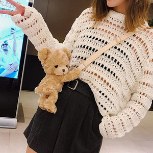 Fluffy & Fuzzy Hugging Teddy Bear Bag. Shop Toys on Mounteen. Worldwide shipping available.
