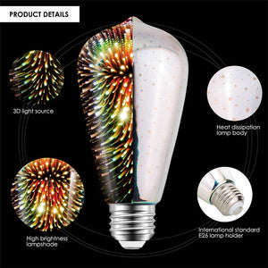 Galaxy 3D Infinity Fireworks Light Bulb. Shop LED Light Bulbs on Mounteen. Worldwide shipping available.