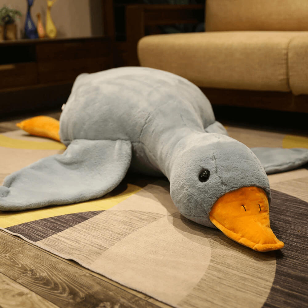 Giant Furry Duck Plush Toy. Shop Stuffed Animals on Mounteen. Worldwide shipping available.