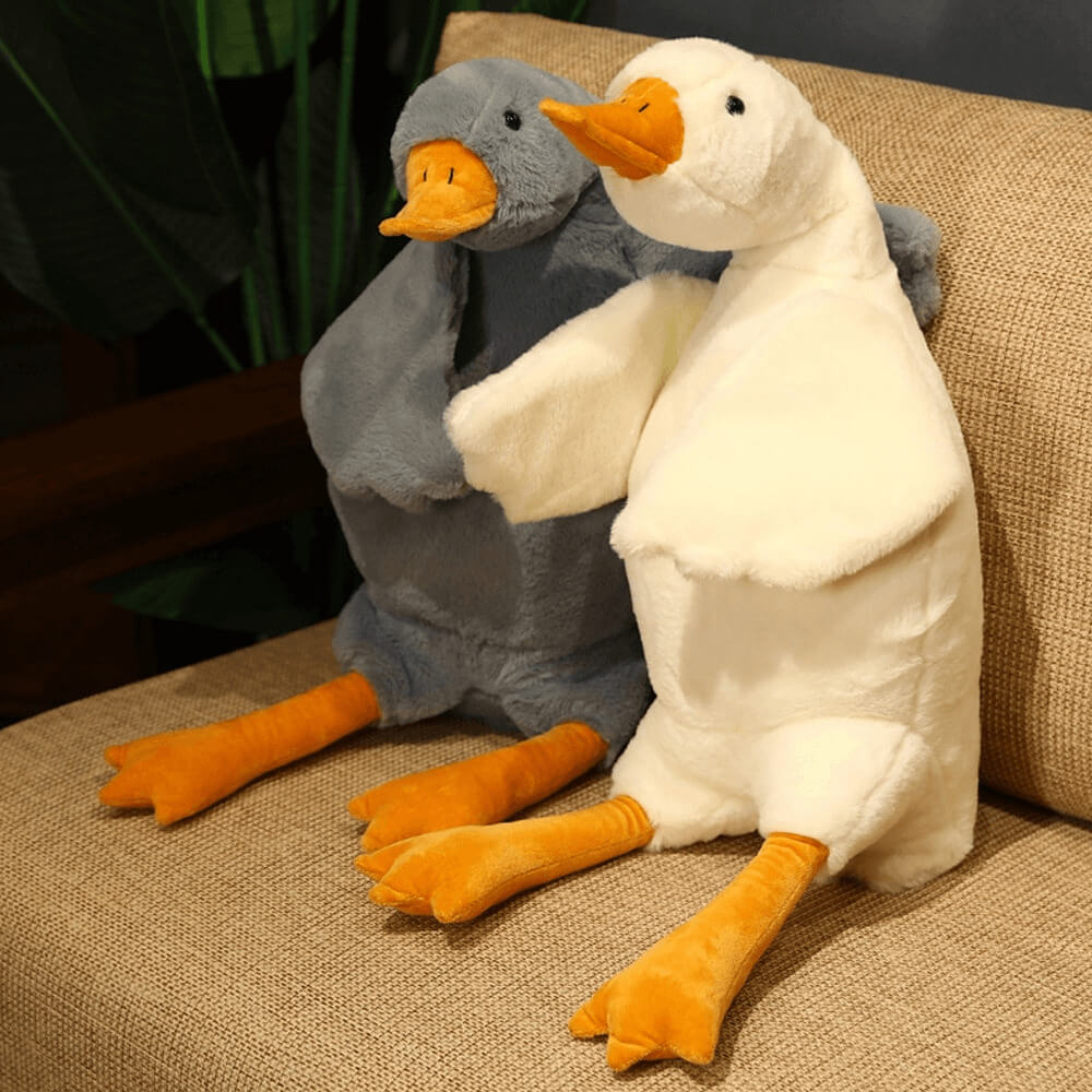 Giant Furry Duck Plush Toy. Shop Stuffed Animals on Mounteen. Worldwide shipping available.