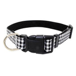 Gingham Dog Collar - Black