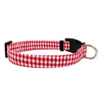 Gingham Dog Collar - Red