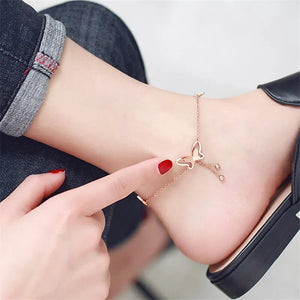 Gold Butterfly Anklet. Shop Jewelry on Mounteen. Worldwide shipping available.