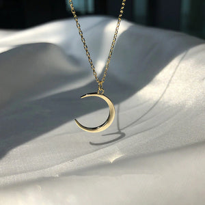 Gold & Silver Crescent Moon Necklace. Shop Jewelry on Mounteen. Worldwide shipping available.