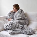 Handmade Chunky Knit Blanket. Shop Blankets on Mounteen. Worldwide shipping available.