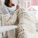 Chunky Knit Throw Blanket. Shop Blankets on Mounteen. Worldwide shipping available.