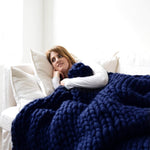 Chunky Knit Throw Blanket. Shop Blankets on Mounteen. Worldwide shipping available.