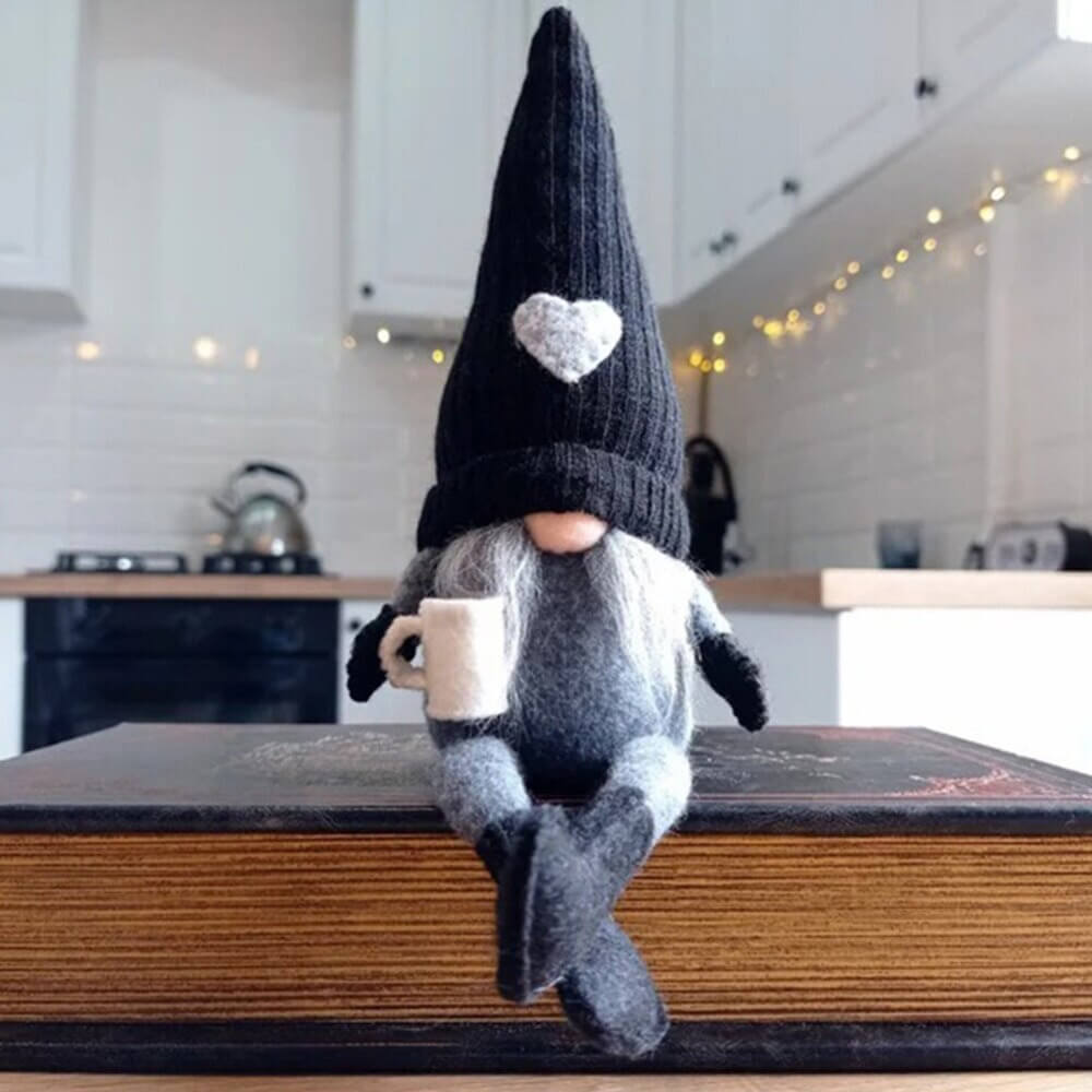 Handmade Coffee Lover Gnome. Shop Figurines on Mounteen. Worldwide shipping available.