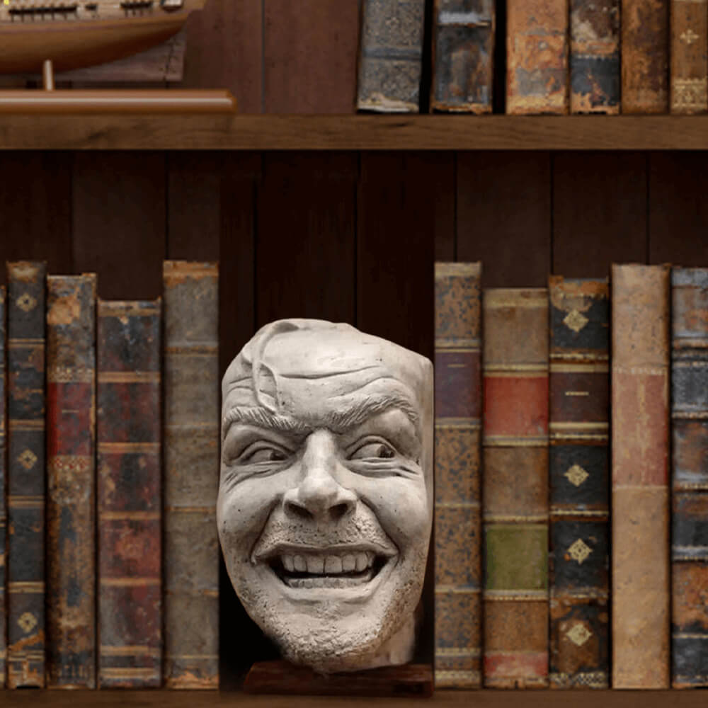 Handmade Prank Bookshelf Sculpture. Shop Sculptures & Statues on Mounteen. Worldwide shipping available.