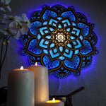 Handmade Wooden Mandala Wall Lamp. Shop Wall Light Fixtures on Mounteen. Worldwide shipping available.