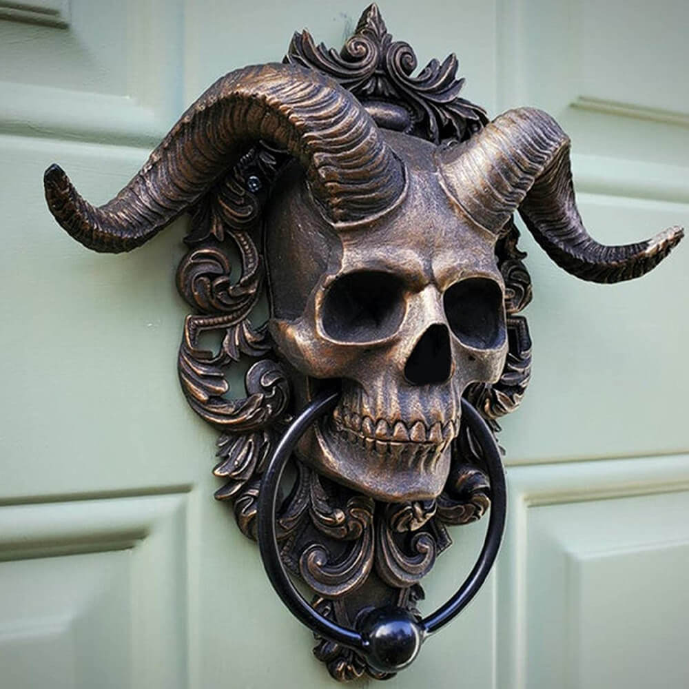Horned Skull Door Knocker. Shop Door Knockers on Mounteen. Worldwide shipping available.