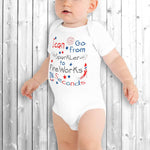 4th of July Baby Onesie White