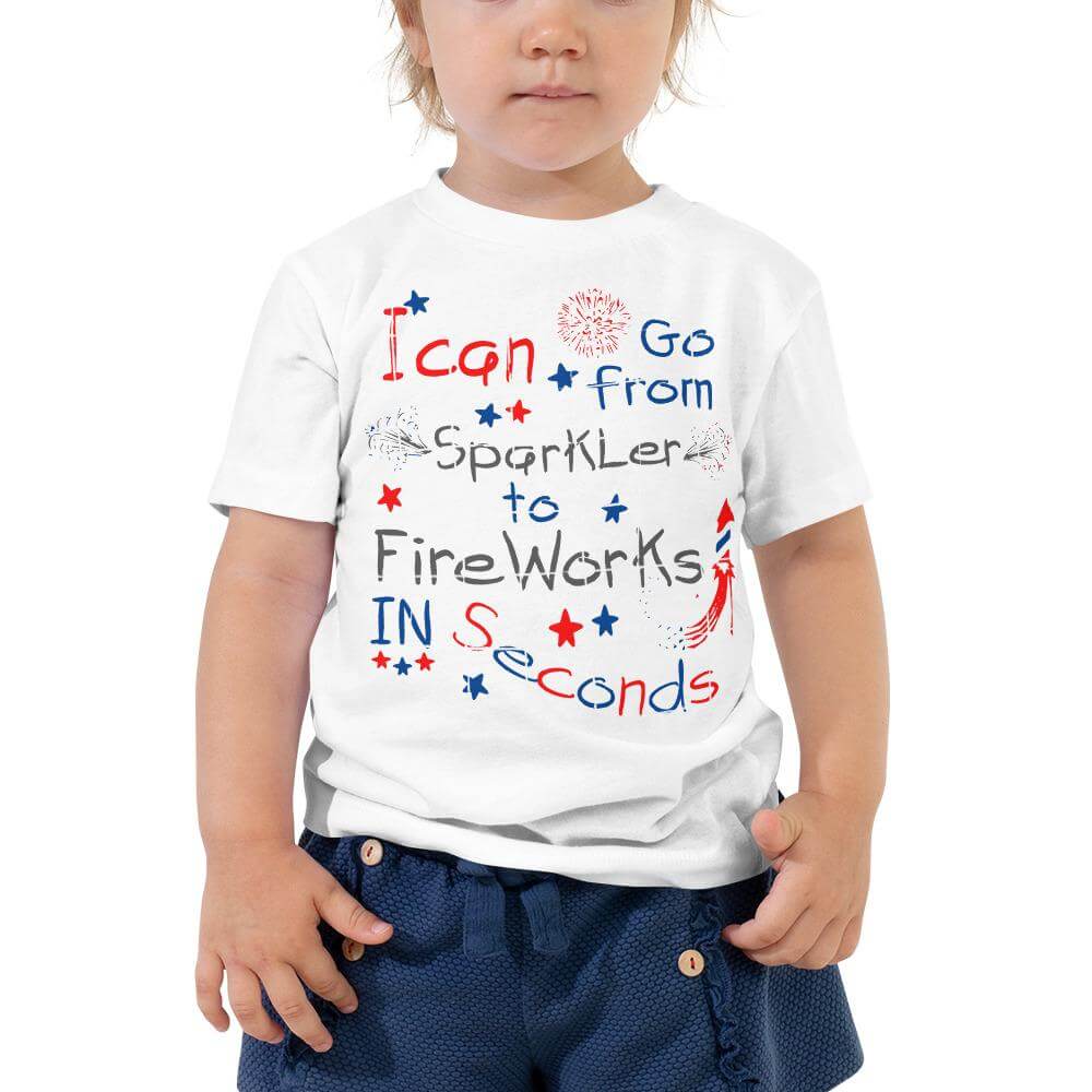 Sparkler To Fireworks Toddler Short Sleeve Tee. Shop Shirts & Tops on Mounteen. Worldwide shipping available.