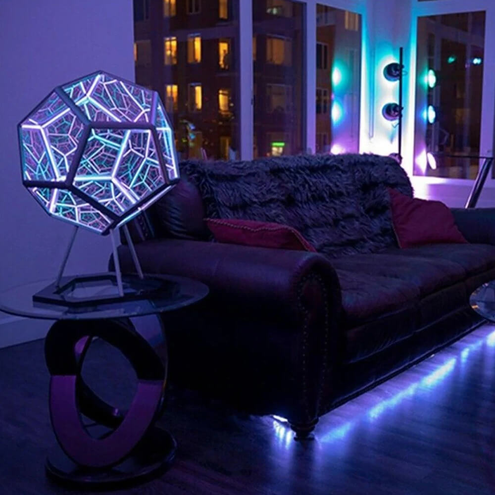 Infinite Dodecahedron Color Art Light. Shop Night Lights & Ambient Lighting on Mounteen. Worldwide shipping available.