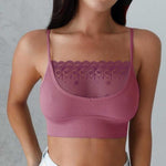 Intimates Lace Patchwork Bra Crop Tops. Shop Shirts & Tops on Mounteen. Worldwide shipping available.