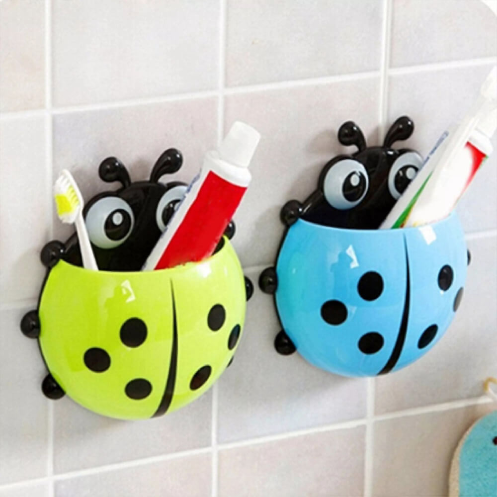 Ladybug Toothbrush Holder With Suction Cups. Shop Toothbrush Holders on Mounteen. Worldwide shipping available.
